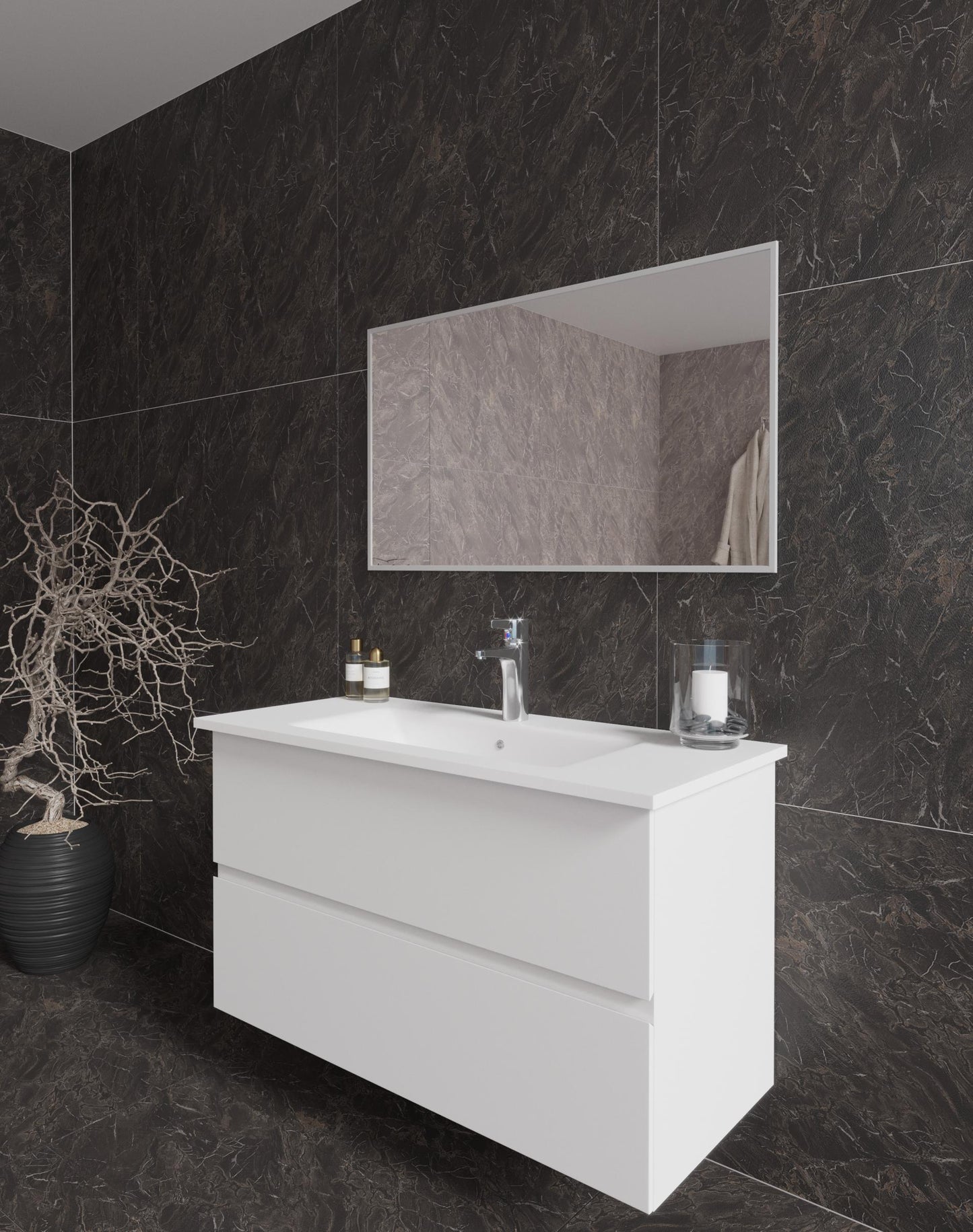 ארון אמבטיה תלוי סנטוריני אפוקסי