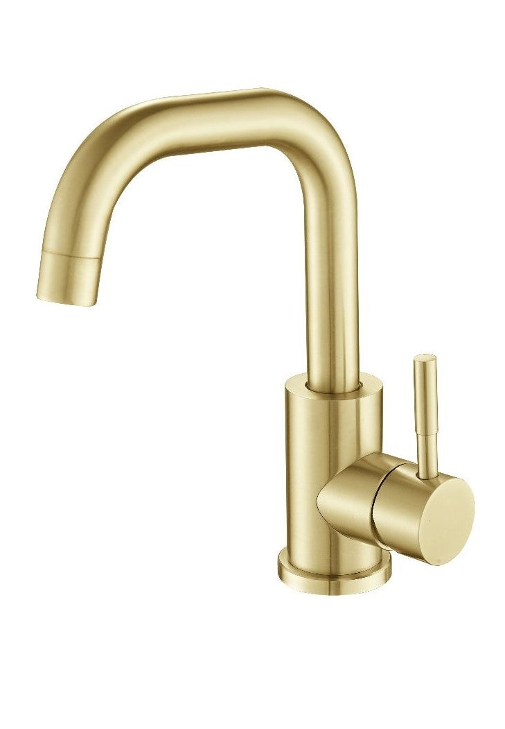 ברז פרח נמוך לביא דגם N917 זהב מוברש