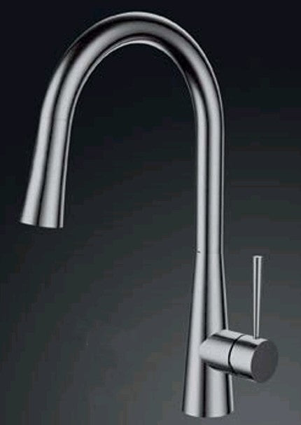 ברז מטבח נשלף עם 2 מצבי זרימה ניקל מוברש דגם D יהל