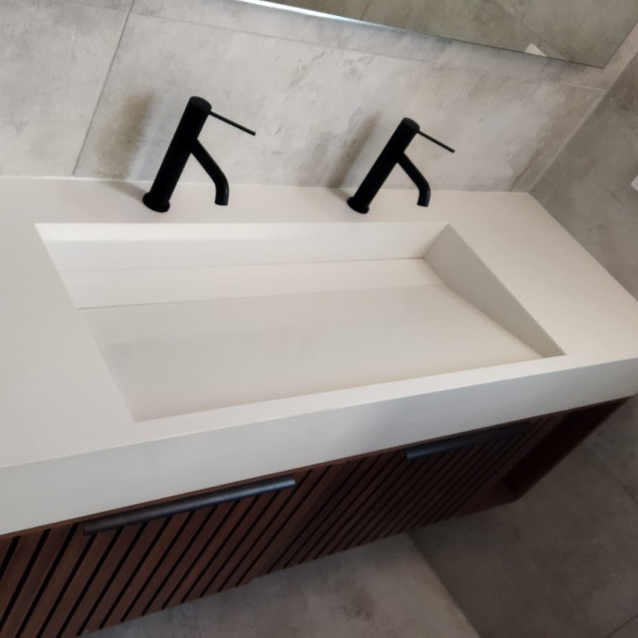 כיור משטח אינטגרלי קוריאן dupont לפי מידה שוקת בנוי עם חצאית