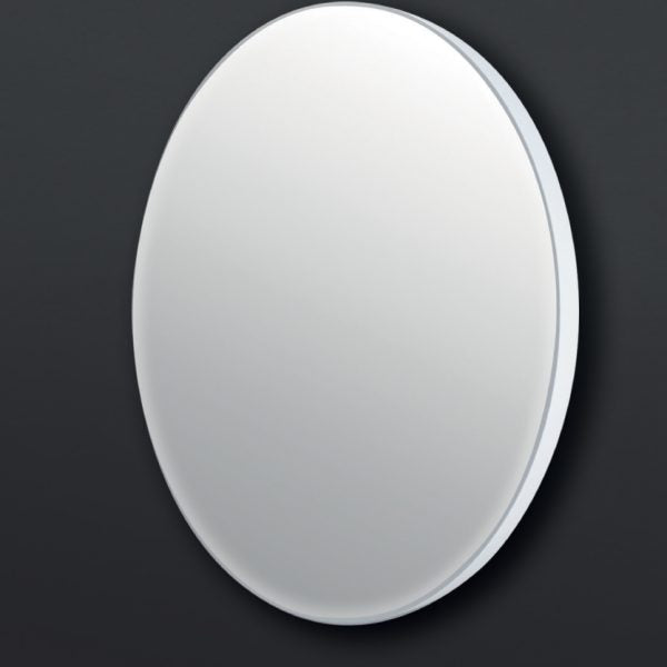 מראה עגולה מסגרת לבנה קוטר 60 D