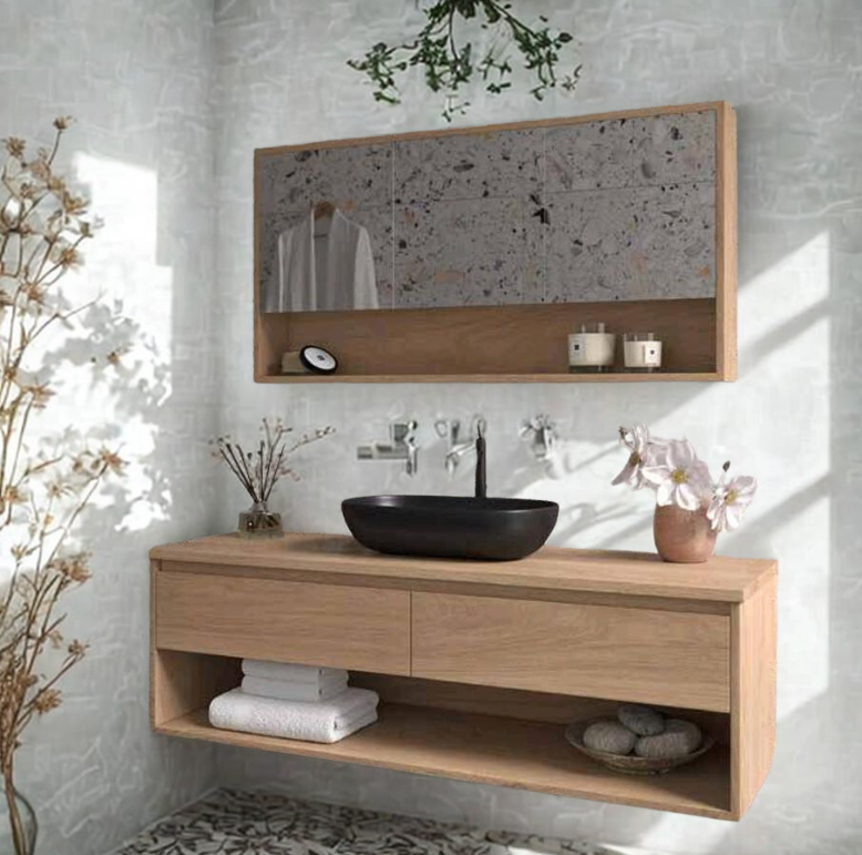 ארון אמבט תלוי אדר פורניר אלון גודל 100