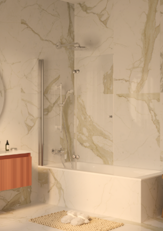 אמבטיון מג'יק פרזול ניקל זכוכית שקופה 120 ס"מ NG