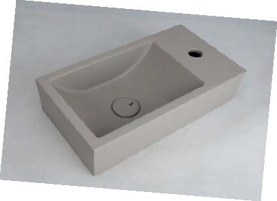 כיור בטון מונח 40X22X14 ס״מ (ניתן לתלות בתוספת קונסולה)