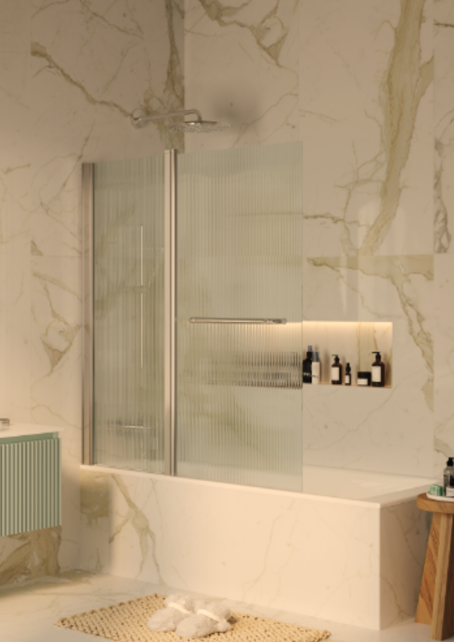 אמבטיון דאלי פרזול ניקל זכוכית פליסה 120 ס"מ NG