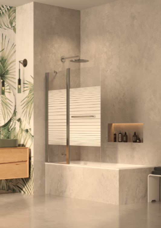 אמבטיון דאלי פרזול ניקל זכוכית פסים 120 ס"מ NG