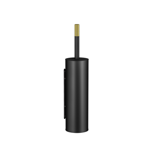 מברשת אסלה תלויה סגורה זהב מט ושחור מט דגם שוהם