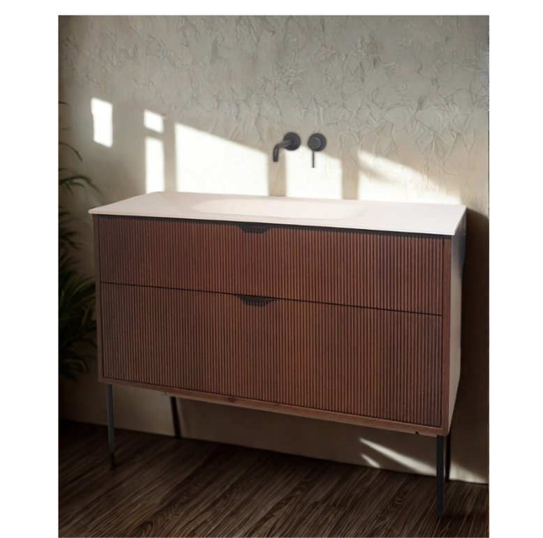 ארון אמבט עץ כיור אינטגרלי קוריאן דגם קאי