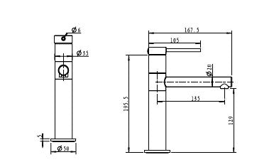 סדרת VOL316 | זהב ענתיק PVD PE ברז פרח נמוך פיה מסתובבת