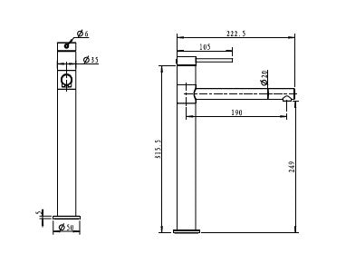 סדרת VOL316 | זהב ענתיק PVD PVD PE ברז פרח גבוה פיה מסתובבת