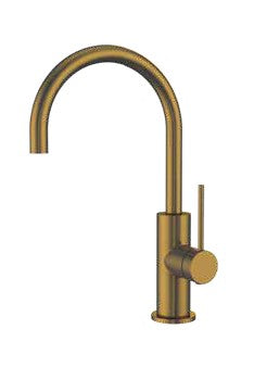 סדרת VOL316 | זהב ענתיק PVD PE ברז ברבור קצר