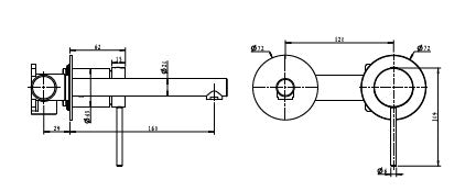 סדרת VOL316 | זהב ענתיק PVD PE ערכה חיצונית לקיר נסתר פיה 16 ס"מ