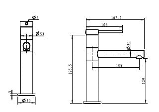 סדרת VOL316 | רוז גולד מוברש PVD PE ברז פרח נמוך פיה מסתובבת
