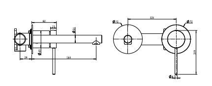 סדרת VOL316 | רוז גולד מוברש PVD PE ערכה חיצונית לקיר נסתר פיה 16 ס"מ