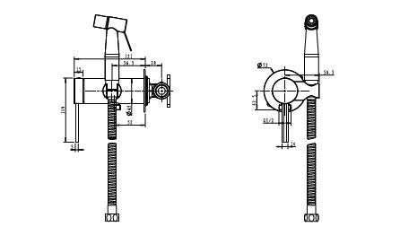 סדרת VOL316 | רוז גולד מוברש PVD PE מערכת אינטרפוץ מתיזן קומפלט