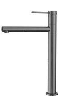 סדרת VOL316 | גרפיט מטאלי PVD PE ברז פרח גבוה פיה מסתובבת