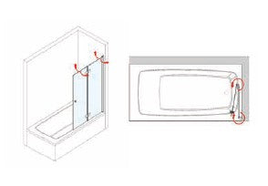 אמבטיון מג'יק פרזול שחור זכוכית פליסה 120 ס"מ NG