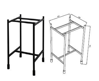 סט קונסולה- כיור אליפסה + מגש בטון+ רגליים, צבע לבחירה PE
