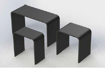 שרפרף שחור מט 38*38*31 ס"מ NG