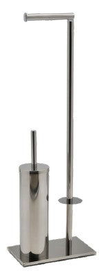 מתקן נייר + מברשת דגם שיקגו צבע ניקל מבריק NS