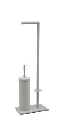 מתקן נייר + מברשת דגם שיקגו צבע לבן NS