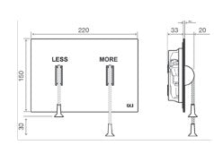 לחצן MORE IS LESS לחצנים מכניים