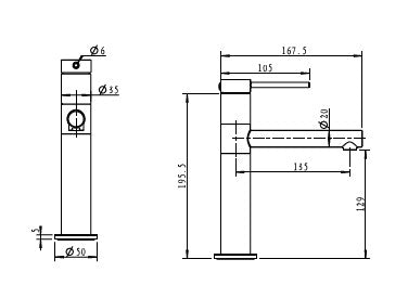 סדרת VOL316 | שחור מט ברז פרח נמוך פיה מסתובבת PE