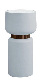 כיור ארטיפיקל סטון ריצפתי עגול עם חגורה רוז גולד