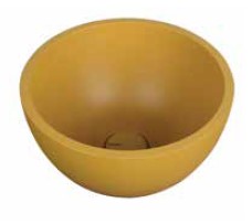 כיור עגול מונח צבע חרדל PE