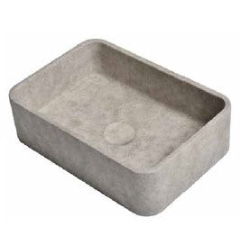 כיור מלבני מונח צבע בטון בהיר PE