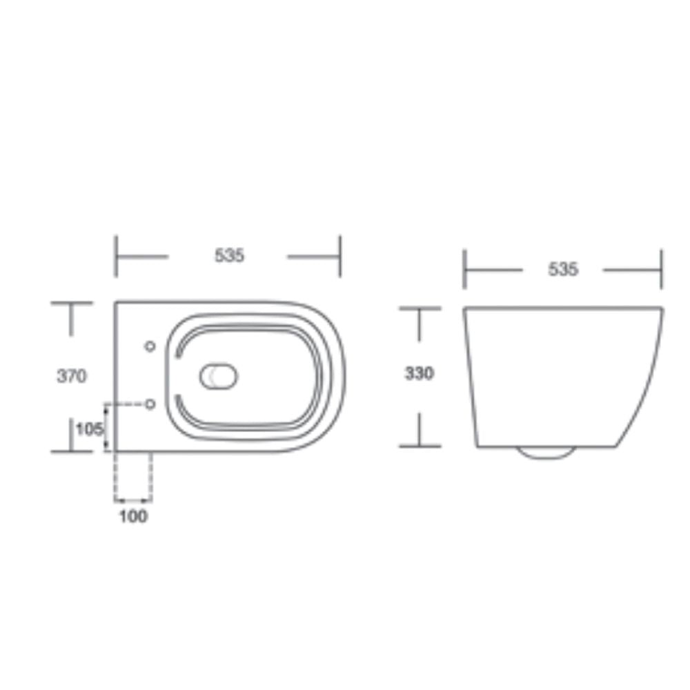 אסלה תלויה דגם COLOR צבע אבן מט SB