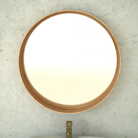 מראה מסגרת עגולה פורניר קוטר 60