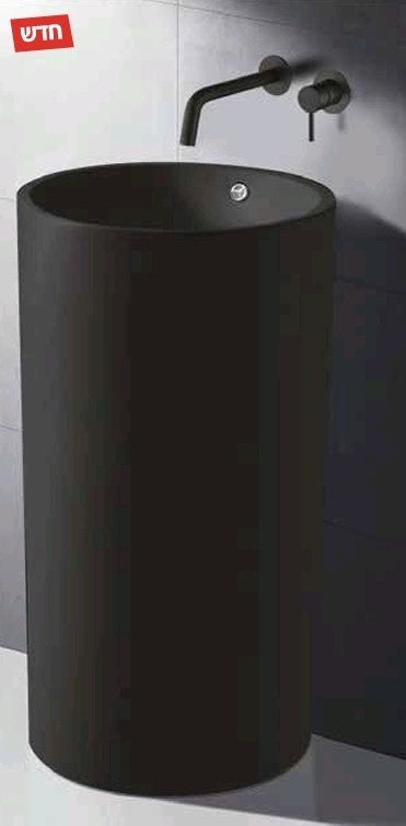 כיור פריסטנדינג שחור מט