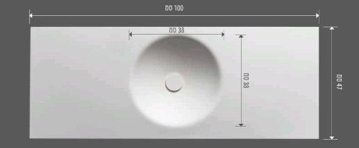 כיור משטח אינטגרלי קוריאן dupont בטכנולוגיית וואקום לפי מידה דגם סטאר