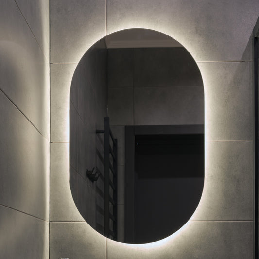 מראת לד אחורי קפסולה מרחפת 50/120 שלשה גווני תאורה כולל מפיג אדים