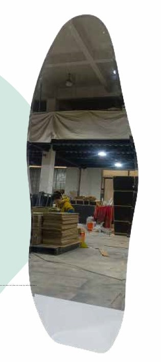 מראה אמורפית קריסטלית ללא מסגרת כולל דופן אחורית ומתלה דגם 604080369 גודל 60/160גודל מראה