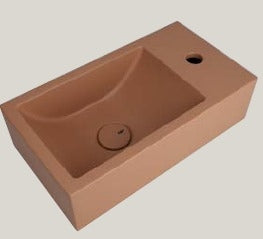 כיור בטון מונח 40X22X14 ס״מ (ניתן לתלות בתוספת קונסולה)